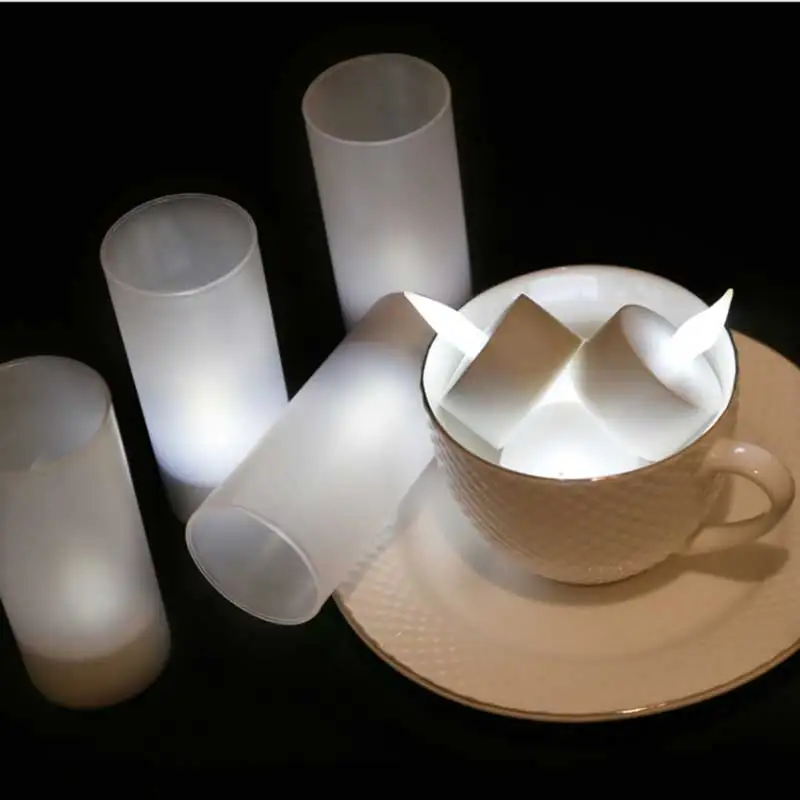 2 Pieces Flameless LED Candles With USB Rechargeable Battery,Battery Powered Electronic Candle Light For Wedding Birthday