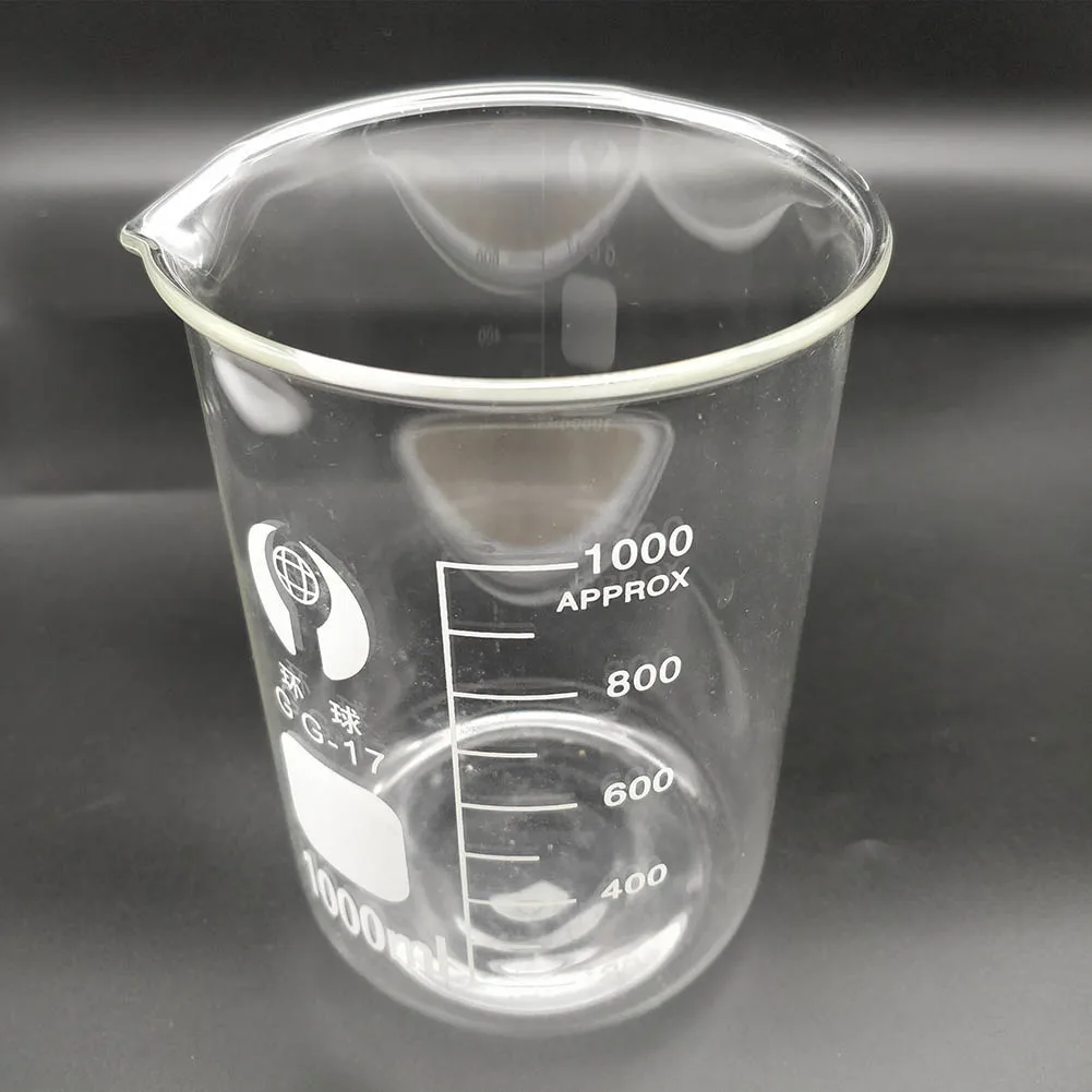 5Pcs Lab Chemical Experiment Equipment Clear Low Form Borosilicate Glass Beakers 2020