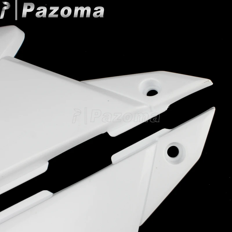 Motorcycle Off Road White Plastic Rear Side Cover Cowl Fairing Side Panel For Kawasaki KLX250/D-Tracker X 2008-2019 KLX250S/SF