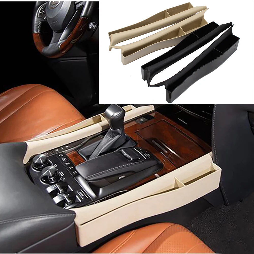 Car Front Center Console Storage Box Coin Cup Drink Holder For Lexus LX570 2016- 2019 2020 Seat Organizer Crevice Storage Box