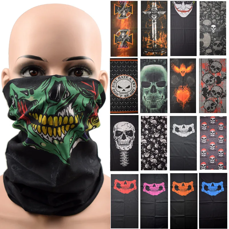 

Variety Magic Headscarf Outdoor Riding Sports Skull Face Mask Hip-hop Hip-hop Clown Sunscreen Seamless Headscarf