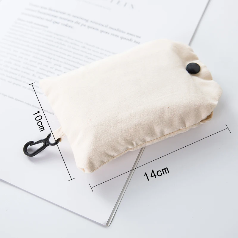 ECO Tote Einkaufs Leinwand tasche Folding Paket Hohe-Qualität Frauen Männer Wiederverwendbare rocery Hohe kapazität Falten Baumwolle Einkaufstasche – Detail 13