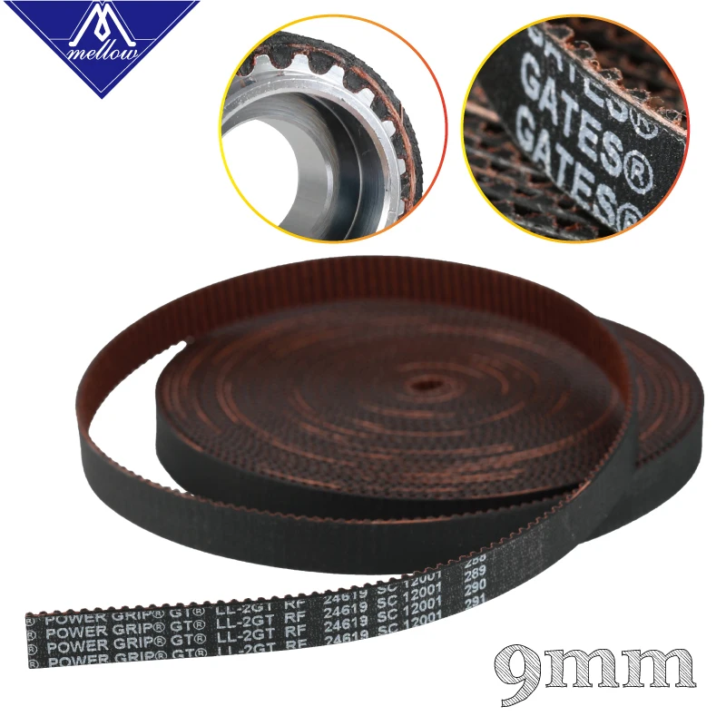 Mellow 5M Genuine Gates 3D Printer VORON 2.4/2.2/2.0 GATES-LL-2GT 9MM Timing Belt Wear Resistant Synchronous Belt