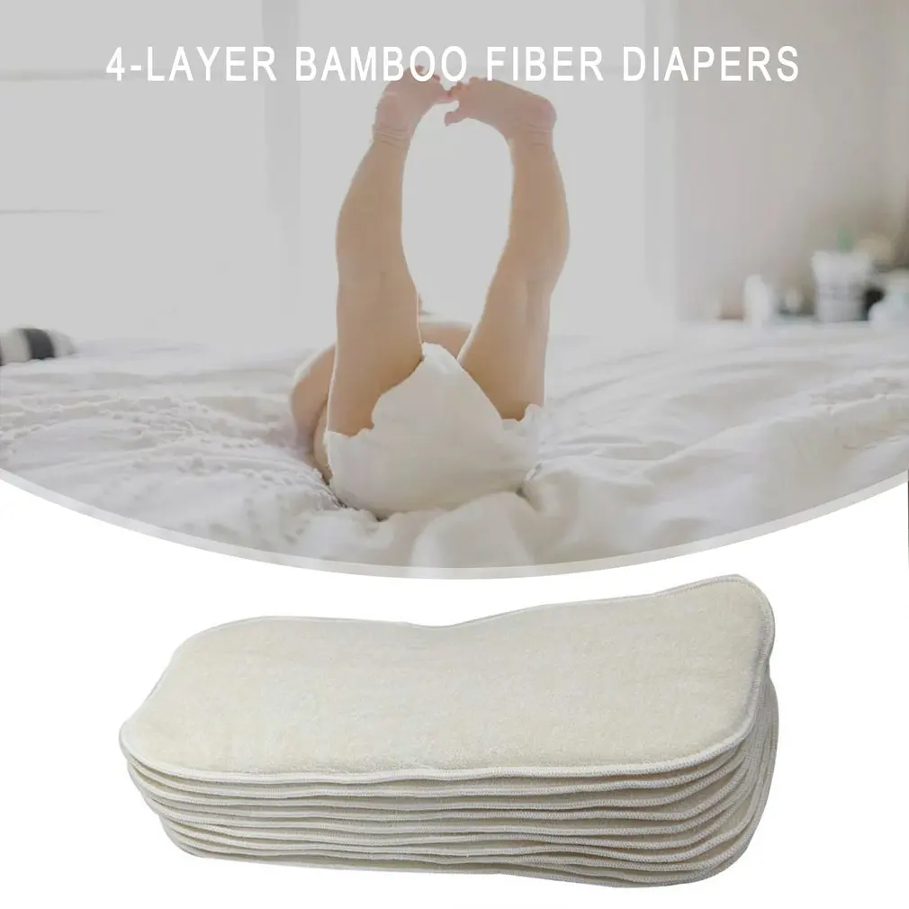 Breathable 4-layer Bamboo Fiber Diaper Washable And Environmentally Friendly Super Absorbent Baby Changing Pad