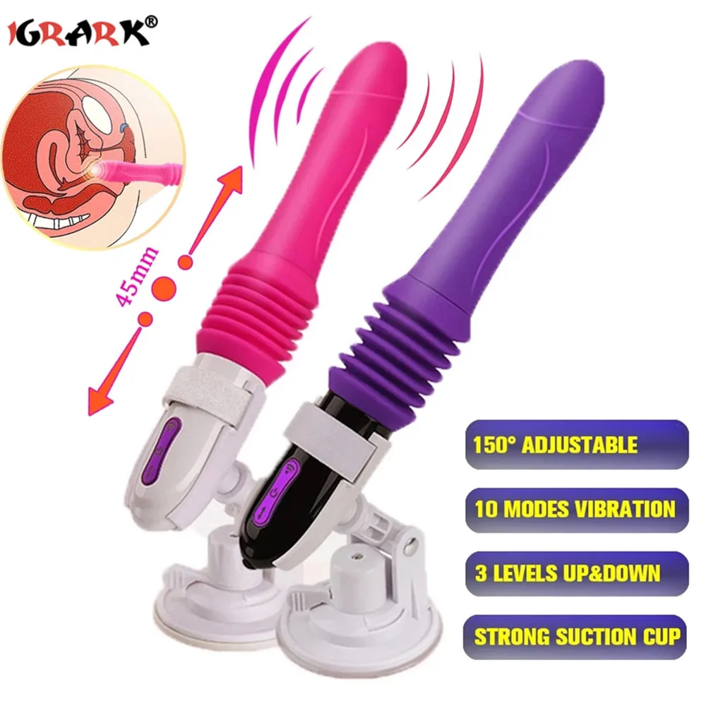 Up And Down Movement Sex Machine Female Dildo Vibrator Adult Anal Sex Toys for Women Hand-Free Automatic Penis With Suction Cup