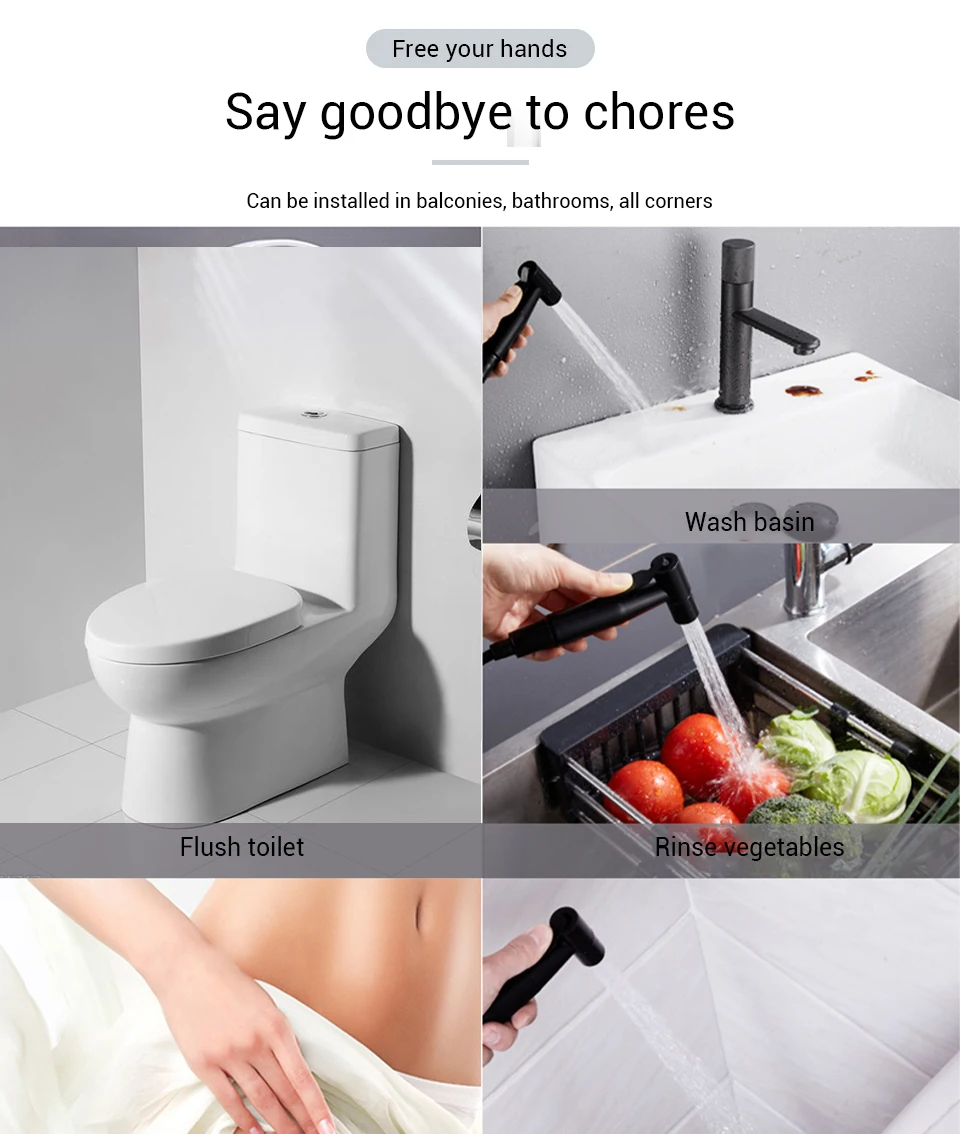 Hersteller Großhandel Marketing Orb Wc Hand Bidet Sprayer Kit Mit Schlauch Und Halterung Halter Wand Bad Wasserhahn – Detail 8