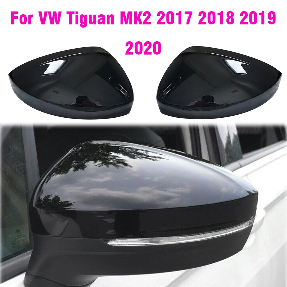 Rearview Side Wing Mirror Caps Cover For VW Tiguan Allspace L MK2 2017 2018 2019 2020 Replacement Matt Chrome