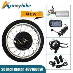 Kit di trasmissione posteriore senza spazzole DC 20 pollici 36V 48V1000w anteriore Kit mozzo ruota bicicletta elettrica pneumatico motore