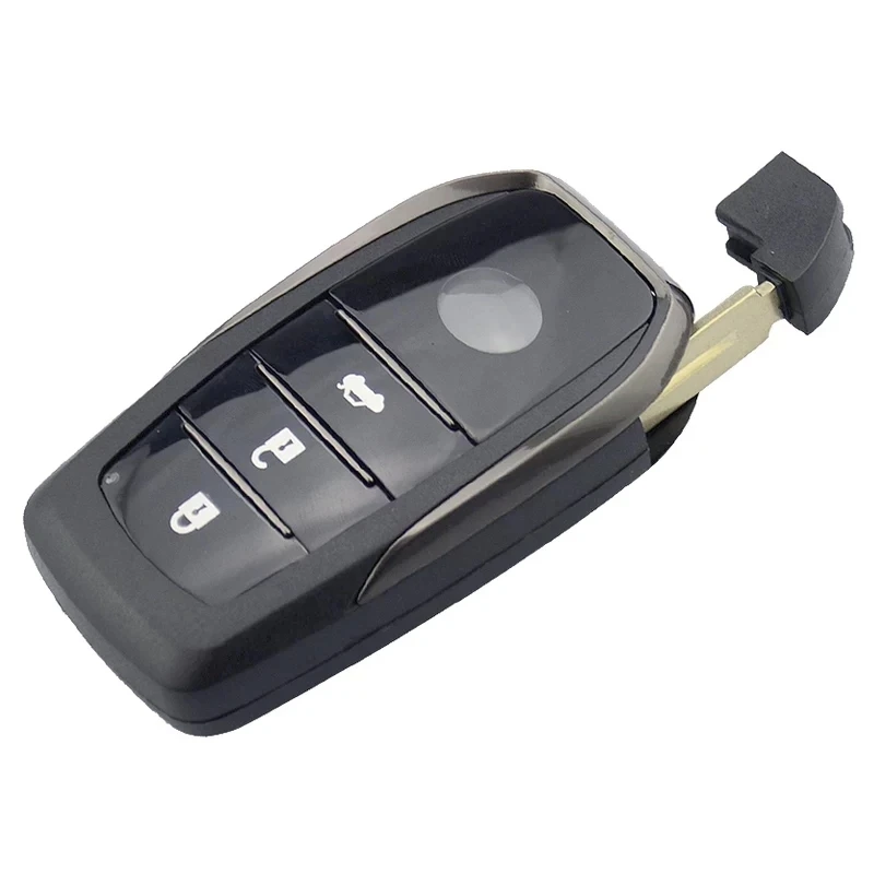 

3 Buttons Smart Card Remote Key Shell Fob For Toyota Fortuner Prado Camry Rav4 Highlander Crown Case Emergency Blade