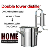 12L/20L/33L home brew Moonshine distiller stainless steel alcohol Brewing machine small double tower distiller Brewing Tool