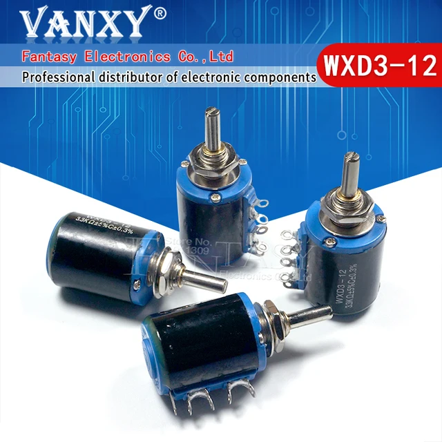 1 sztuk WXD3-12-1W 100 220 470 1K 2K2 3K3 4K7 10K 22K 33K 47K Ohm 100R 220R 470R 2.2K 3.3K 4.7K WXD3-12 1W potencjometr drutowy