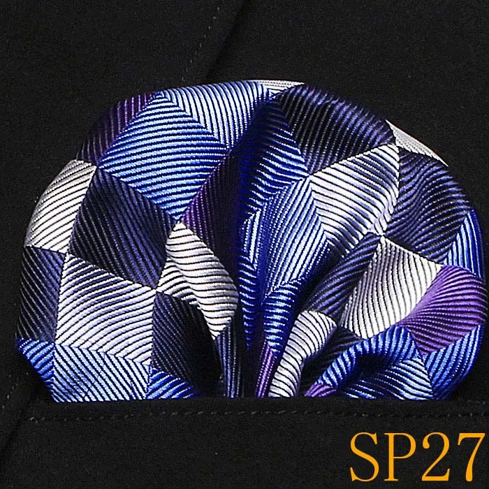 New Paisley Floral Men  Silk Satin Pocket Square Hanky Jacquard Woven Luxury Classic Wedding Party Handkerchief