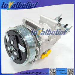 Compresor de CA automático Sanden SD6V12, para Peugeot 206, 307, Citroen, Fiat, Peugeot 206, 1449, 1450, 9671456680, 9655191680, nuevo