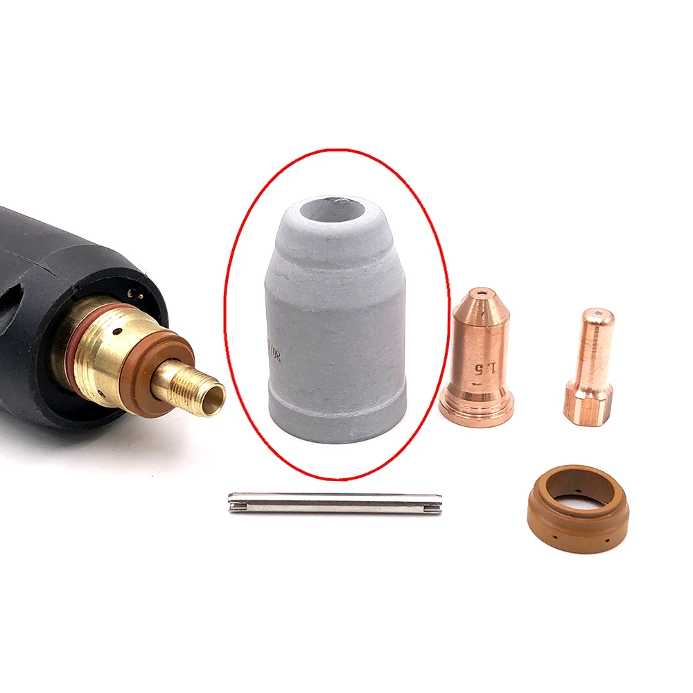 JINSLU PT100 PT-100 IPT100 IPTM100 Plasma Cutting Torch Head Outside Nozzle Shield Cup 30-120A 1PCS Welding Cutting Consumables