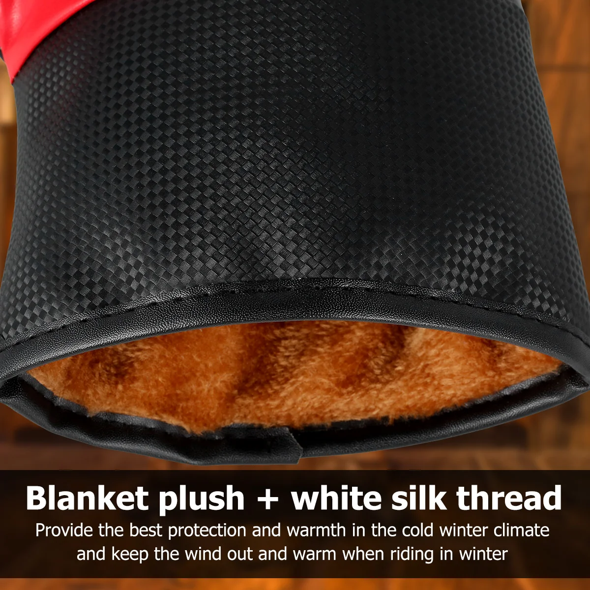 1 Paar Motorrad-Lenkermuffen, schützende Motorrad-Warm-Griff-Lenkermuffe, regenfeste Winter-Wärmer-Handschuhe, Winter-Motorrad-Handschuhe – Detail 8