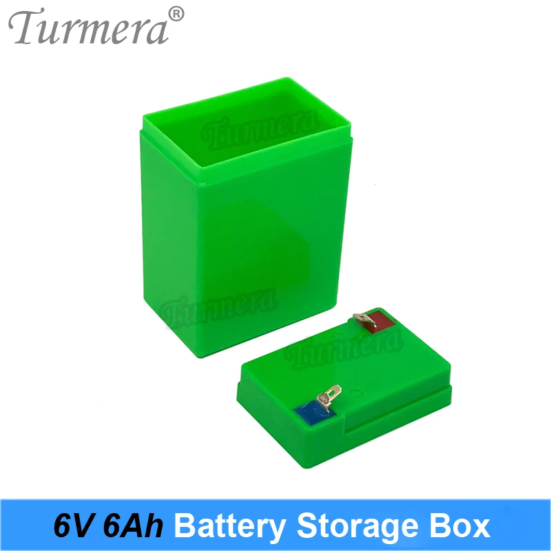 Turmera 6V 6AH Battery Storage Box Empty  for Lifepo4 Battery Use Children Electric Car or Motorcycle Electronic Emergency Light