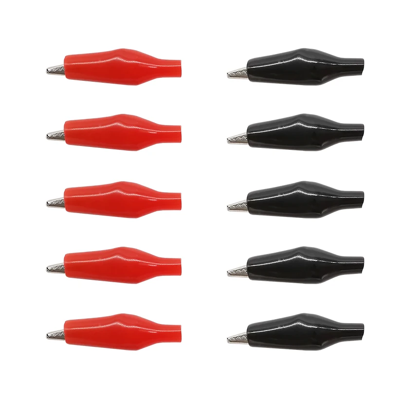 Pinzas de cocodrilo para sonda de prueba eléctrica – Negro/Rojo - imagen 3