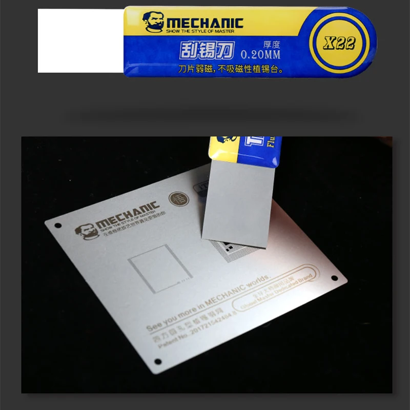 Mechanic High Toughness Solder Paste Tin Scraper Knife Scraper Tin Planting for BGA Stencil Reballing Mobile Phone Repair Tools