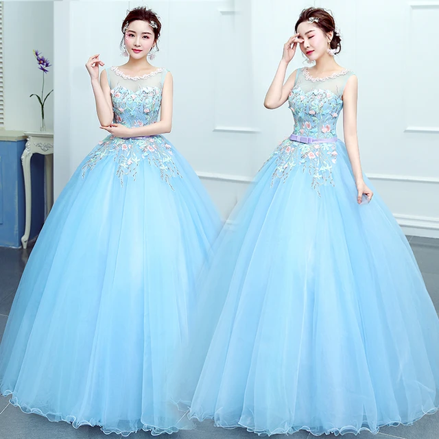 Light blue frock dress best sale