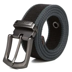 Cinto tático militar masculino, cintos de lona para jeans, pino de metal casual masculino, fivela destacável, alta qualidade, novo