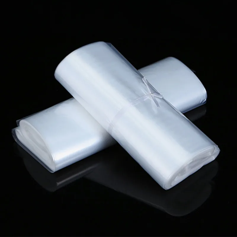 식품 등급 투명 PE 플랫 백, 방수 폴리 플라스틱 라이닝 팩 파우치, 가정용 패키지, 열 도장 장난감 팩, 500 개