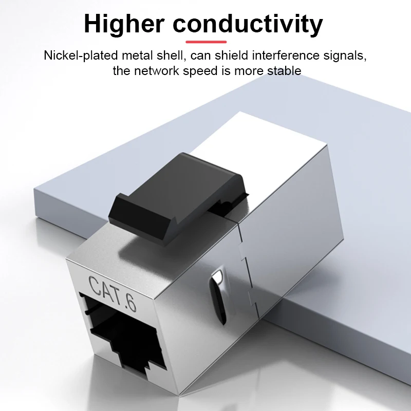 CAT6 RJ45 Inline Coupler RJ45 Connector Information Socket Computer Coupler Cable Adapter Ethernet Keystone Jack OMAY