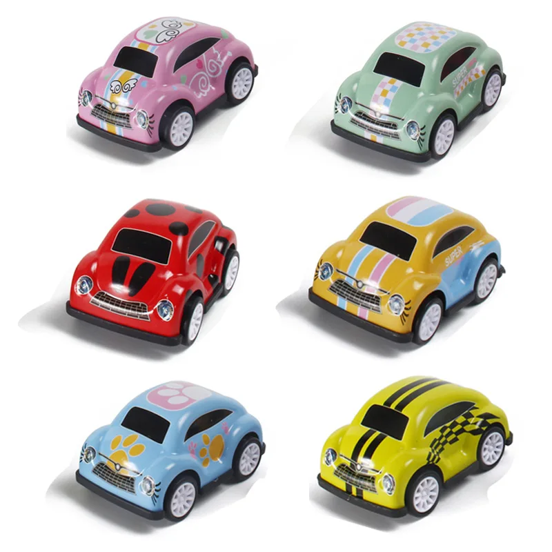 1PCS Random Mini Pull Back Alloy Sports Car Model Candy Color Car Toy Children Kids Cute Cartoon Car Model Children Toy Gift