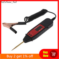 1.65m Spring Line Car Digital LCD Electric Voltage Test Pen Probe Detector Tester With LED Light for Auto Car Testing Tool