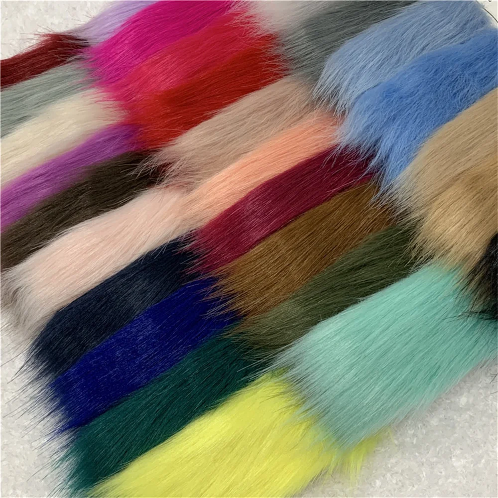 5cm Long Faux Fox Fur Fabric 80cmX170cm Width Fluffy Fur use for Coat Hood Hat DIY Fluffy Garment Materials