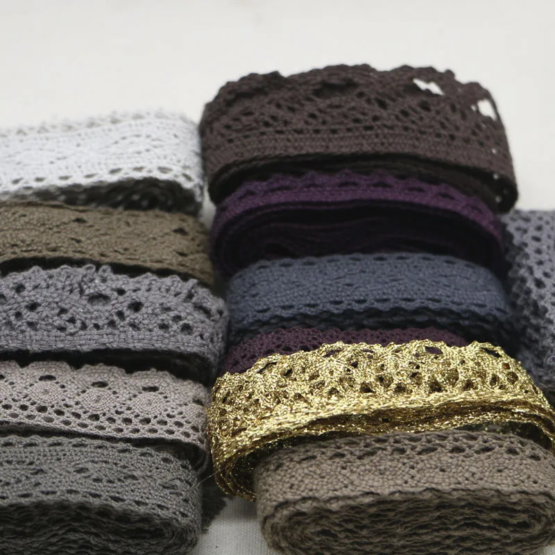 20 yards gray series random delivery of cotton lace mixed color lace home accessories apparel DIY materials