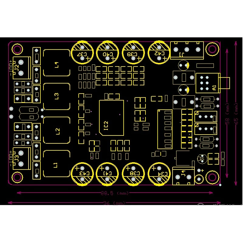 KYYSLB DC12 ~ 18V Audiophile 2*50W Bordo Amplificatore HIFI TK2050 Classe T Amplificatore Digitale di Bordo Ad Alta-Potenza Stereo 650KHz