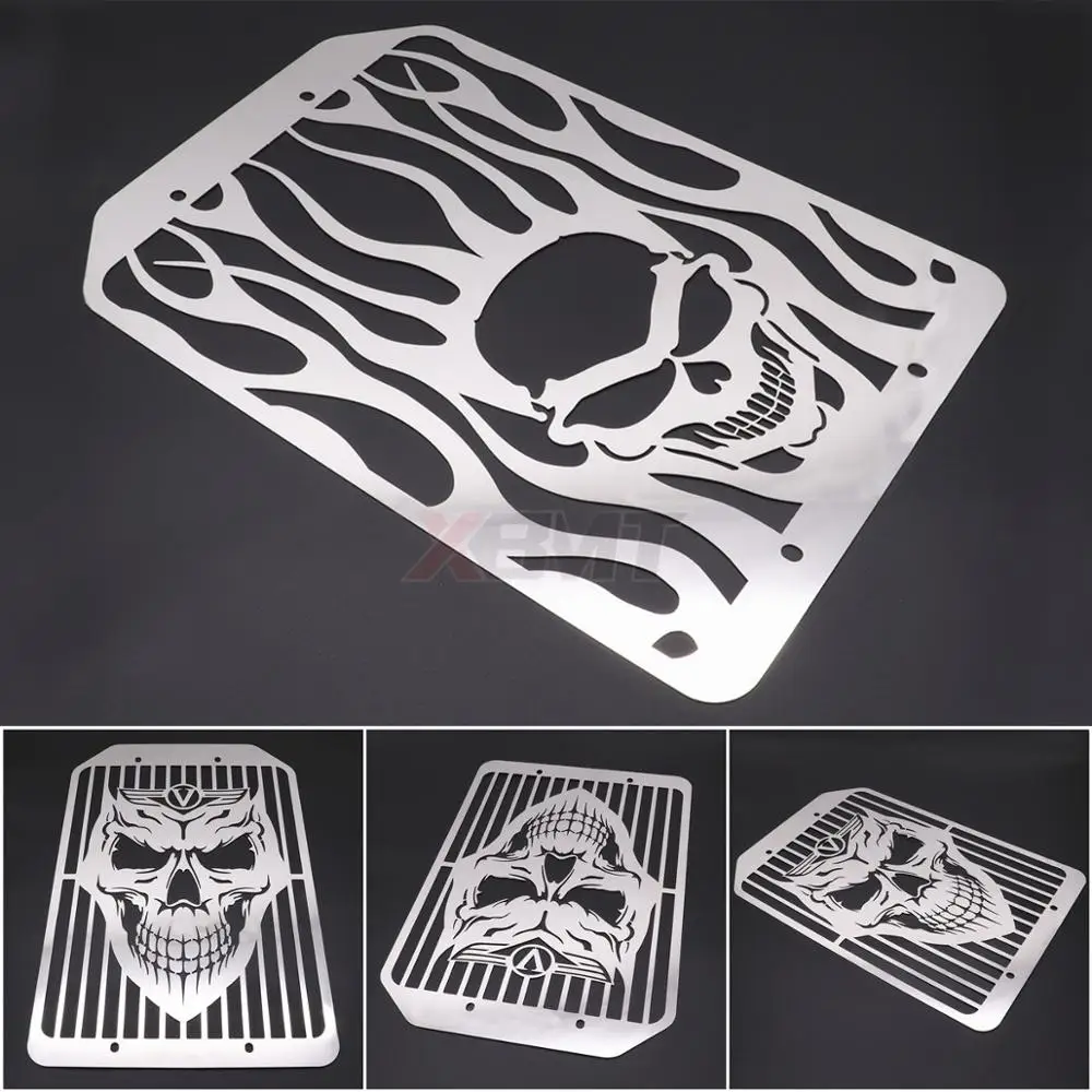 Motorcycle Skull Radiator Grille Protector Water Cooler Grill Cover For Kawasaki VN1700 VN 1700 All Year