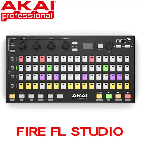 AKAI Professional Fire FL Studio Performance Controller, for DJ Stage with 4 Banks of Assignable Touch-Capacitive Knobs