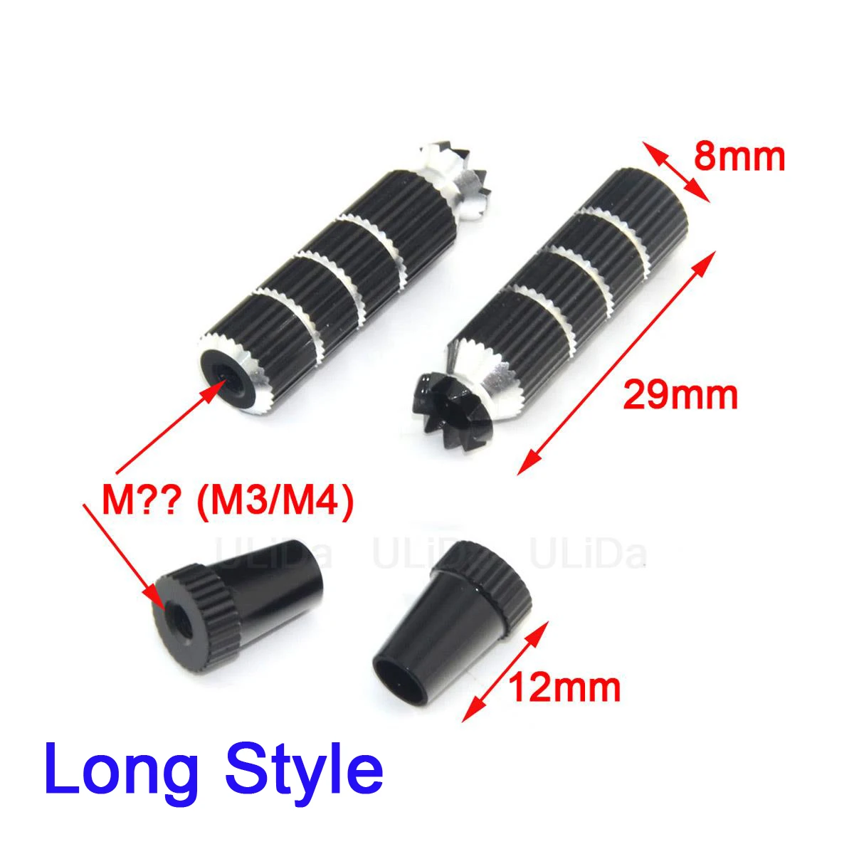 M3 M4 3mm 4mm CNC Aluminum Gimbal Stick Ends Transmitter Anti-slipping Cap for X7 X9DPLUS JR FUTABA FrSky Wfly Flysky RadioLink