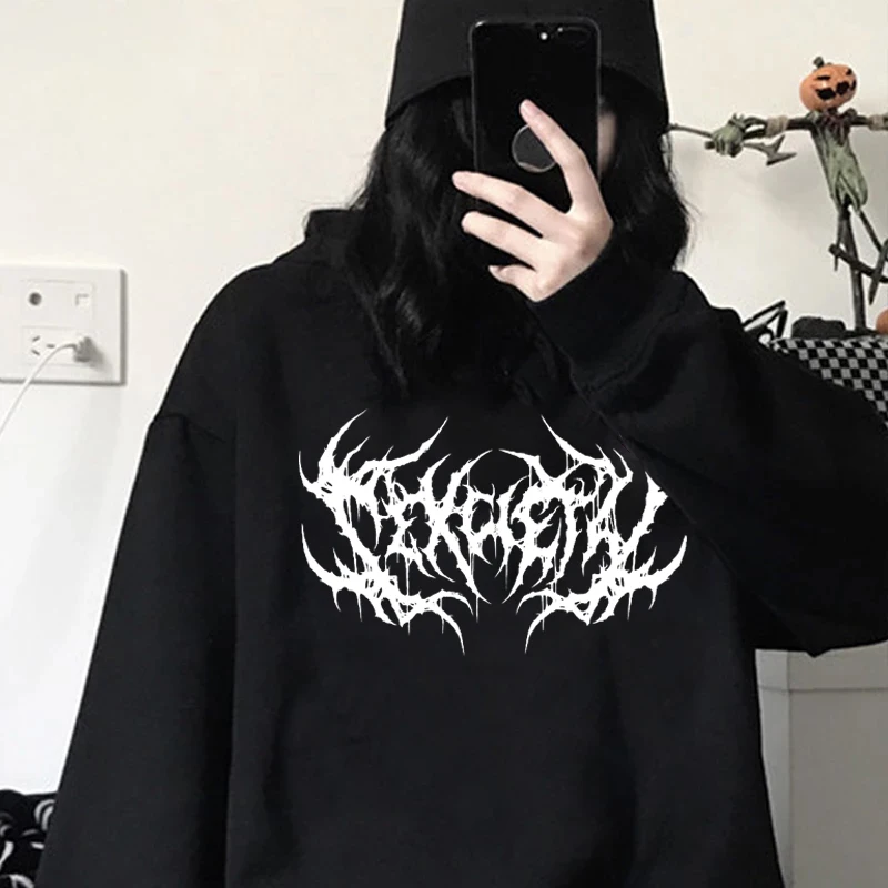 Y2k nowe damskie swetry z kapturem d bluzy kpop koszulki w stylu harajuku koszulki czarne dropshipping gotyckie czarne odzież uliczna z nadrukiem