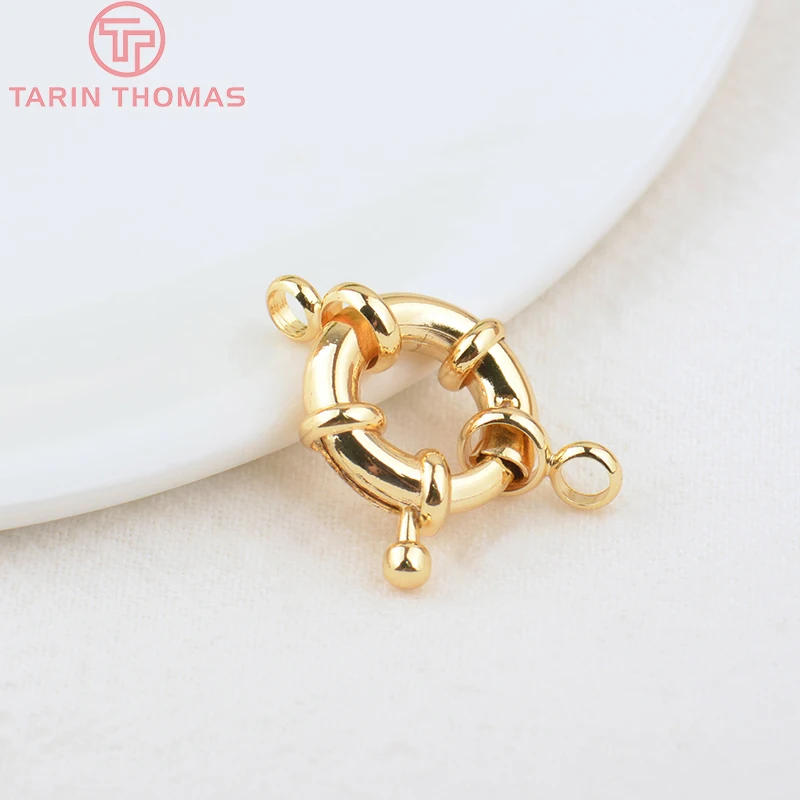 (2751)6PCS 11,5 MM 13MM 15MM 21MM 24K Gold Farbe Messing 2 Löcher Charms armband Stecker Hohe Qualität Diy Schmuck Zubehör – Detail 6