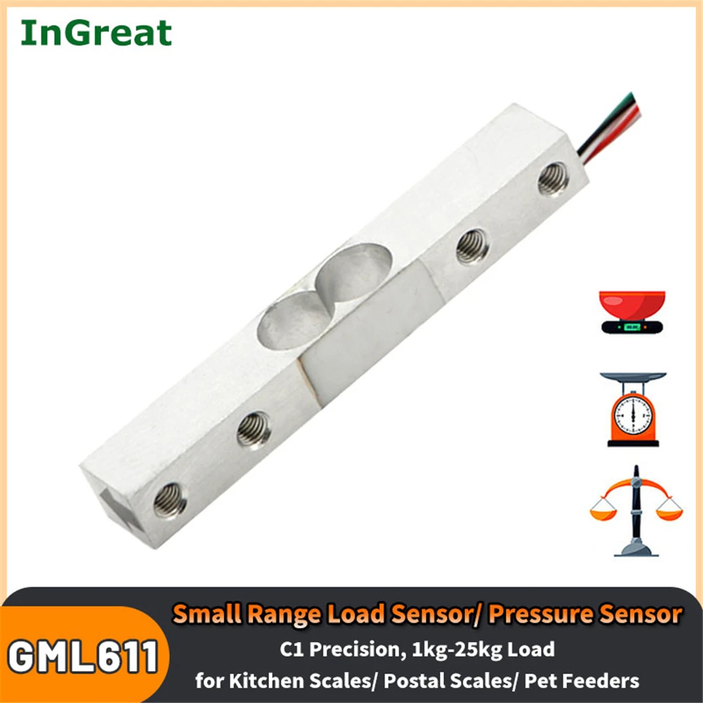 Single Point Micro Pressure Sensor Kitchen Scale Load Cell 1kg-25kg C1 Weight Sensor Electronic Miniature Load Sensor Pressure