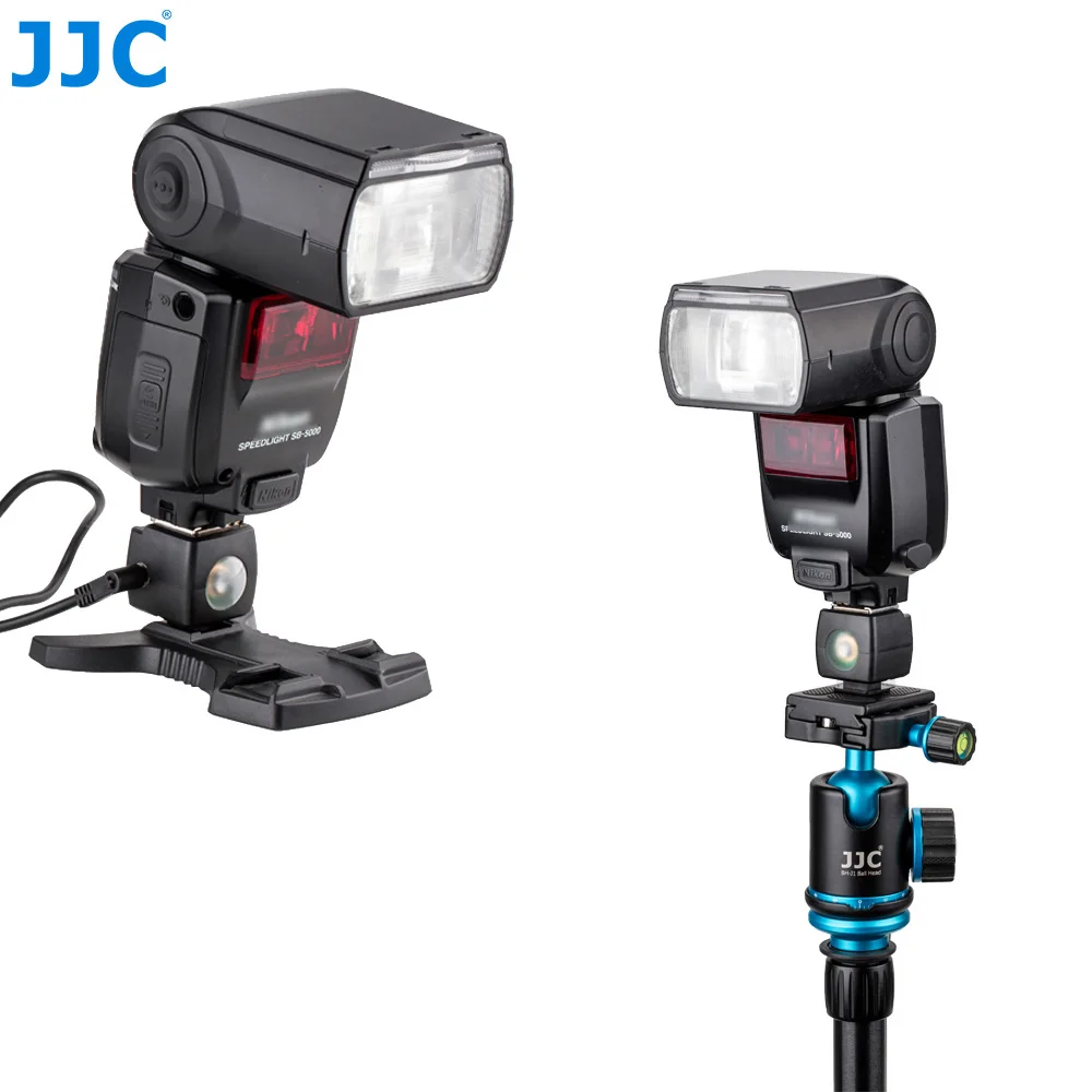 JJC Optical Flash Slave Trigger Wireless ISO 518 Hot Shoe Sync Speedlight Adapter with PC Socket 1/4 Thread for Canon Nikon Sony