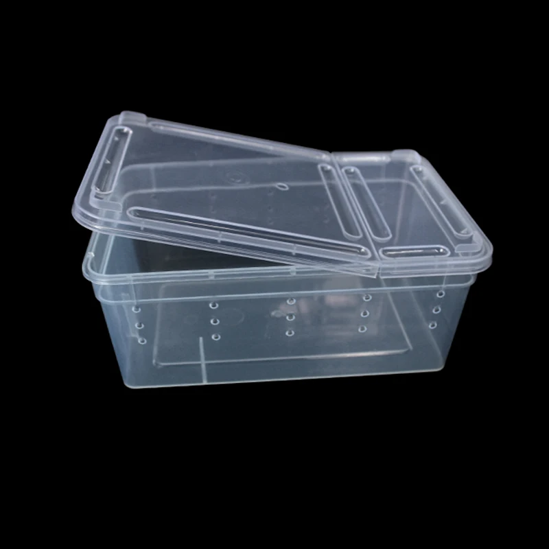 Transparent Plastic Box Insect Reptile Transport Breeding  turtle tank Breeding box for spiders, lizards, snakes and frogs