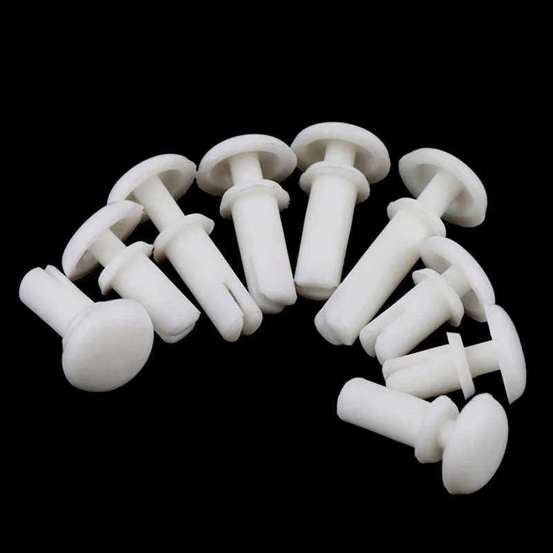 [R50 R60] Wholesale Black White Nylon  Bottom Dia Push Clips Rivets Fasteners Push-type plastic rivet R-shaped PC board