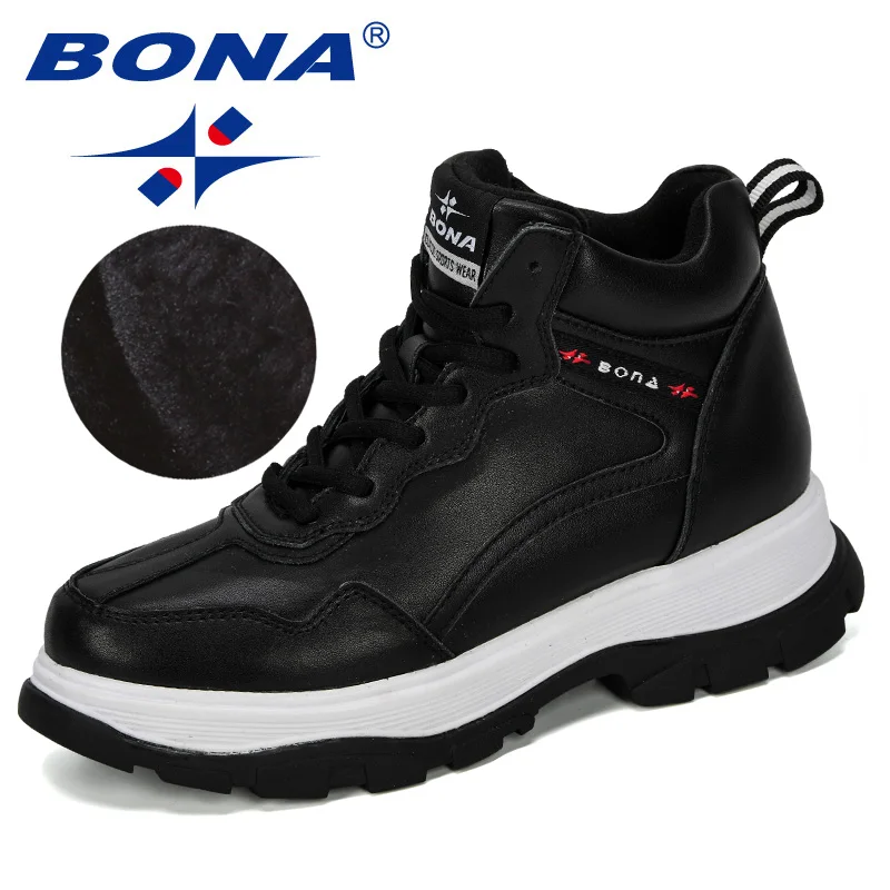 BONA New Fashion Style Women Snow Boots Women Plush Hot Platform Boots Winter Female Warm Botas Mujer Booties Feminimo