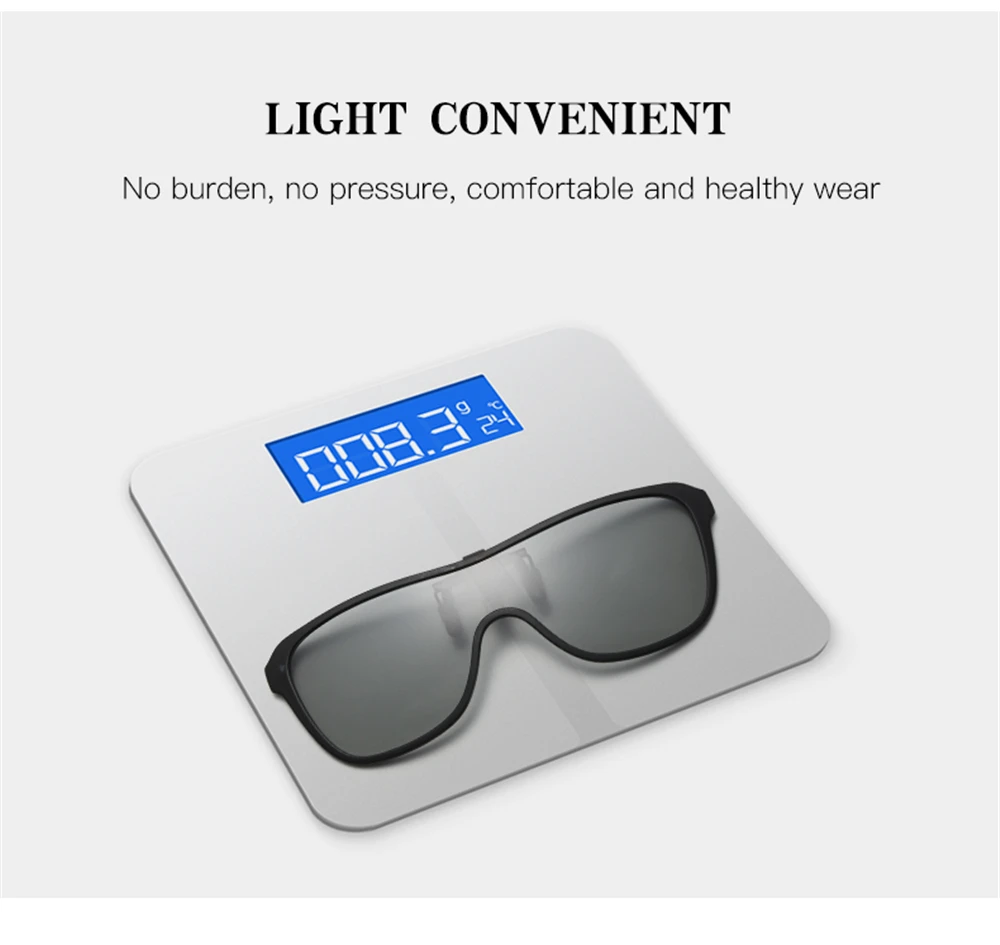 VIVIBEE 2026 Cool Flip Up Clip On Sunglasses Polarized TR90 Photochromic Driving Square Oversized UV400 Fishing Sun Glasses