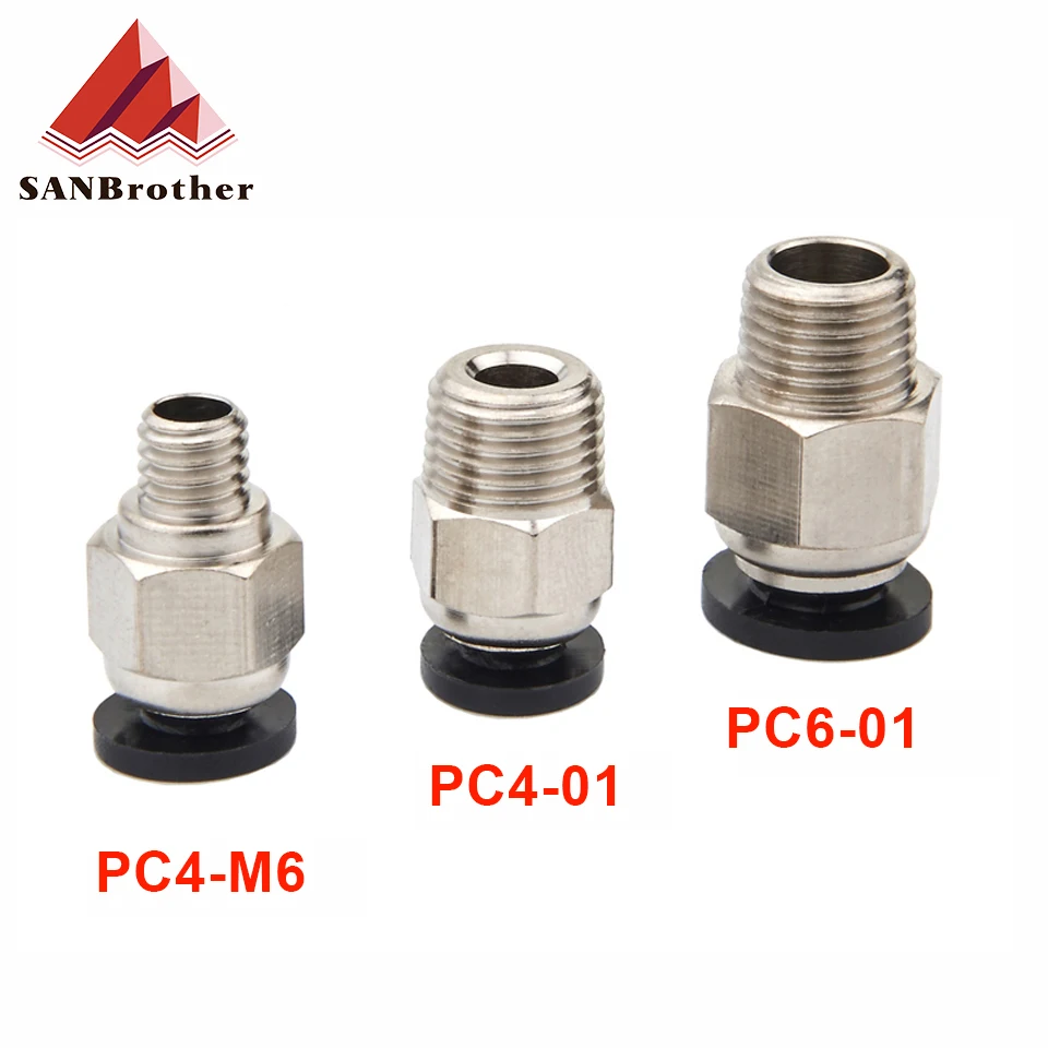 

Pneumatic Connectors Extruder J-head Hotend for OD 4mm or 6mm PTFE Tube Quick Coupler j-head Fittings 3D Printer Parts