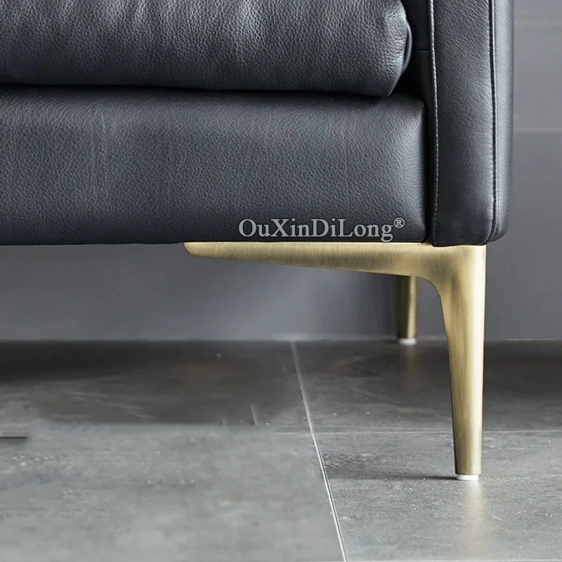 Patas de Tres patas para muebles de TV, soportes de Metal para sofá, mesa de centro, cama y gabinete, color negro/dorado/bronce, GF608, 4 Uds.