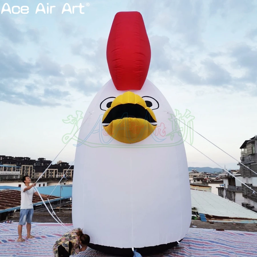 4/5/6m High Giant Animal Balloon inflatable Chicken Head,Standing With Cockscomb For Restaurants Advertising Made In China