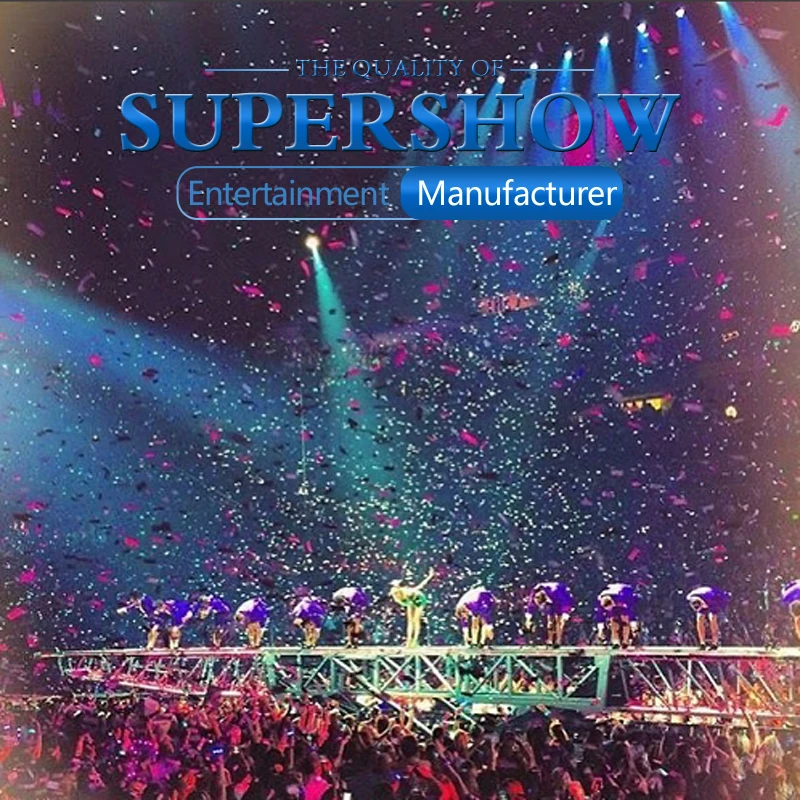 Double Head Confetti Machine Confetti Shot Machine Jet Rainbow Paper Scraps Machine for Wedding Party Show Events