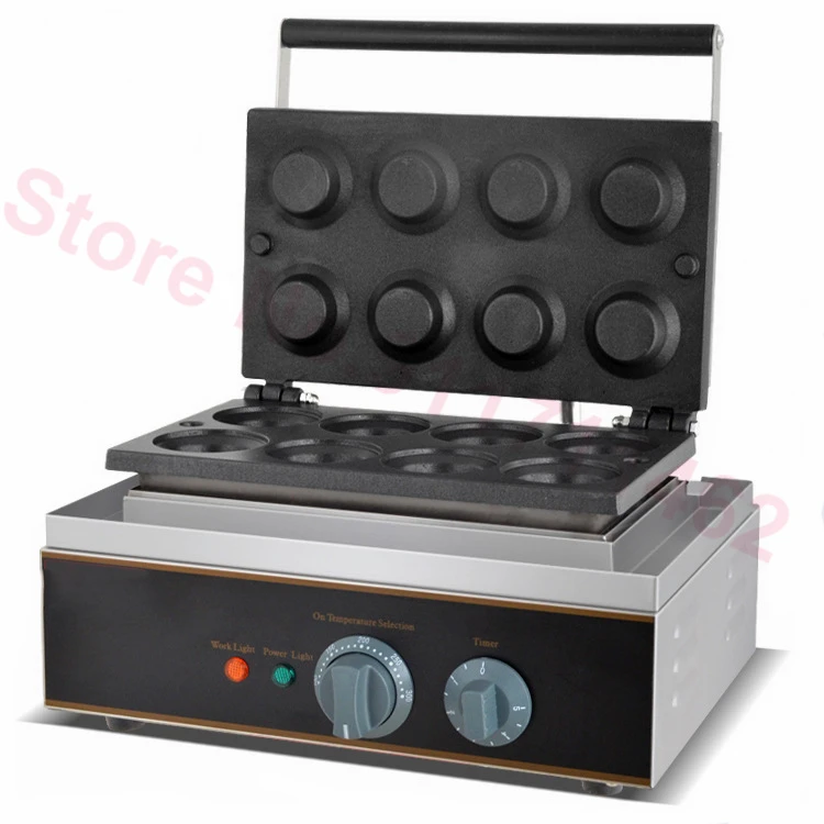 8-Hole Cheese Tart Shell Baking Machine Non Stick Egg Tart Forming Machine Pie Cupcake Maker Iron Baker, 110V/220V