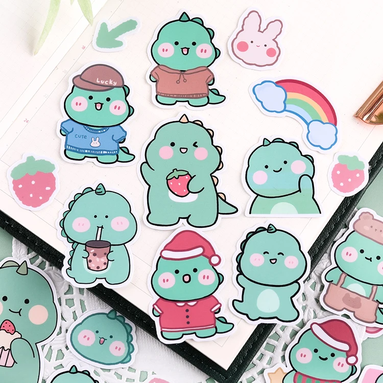 

33pcs/lot Cute dinosaur Sticker Diy Album Scrapbooking Diary Planner Journal Sticker Decorative Label For Kids