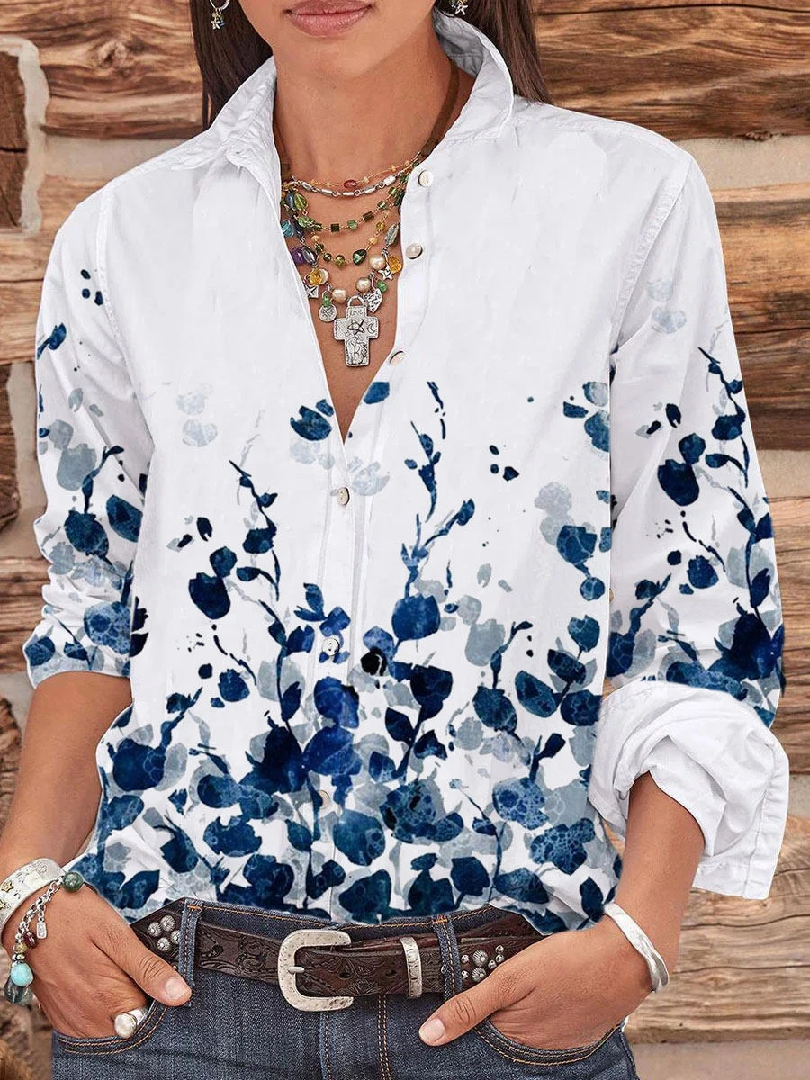 Large size women shirt casual long-sleeved shirt women spring and autumn elegant women blouses