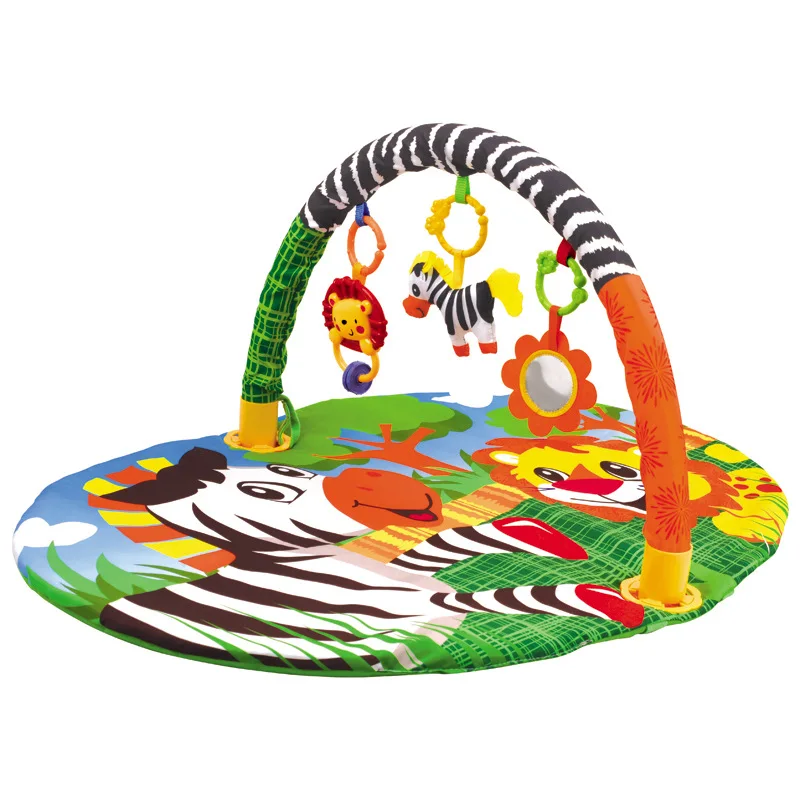 Multifunctional Fitness Frame Round Play Crawling Mat 0-12 Months Baby Puzzle Game Blanket Fun Sounding Pendant Gift For Kid